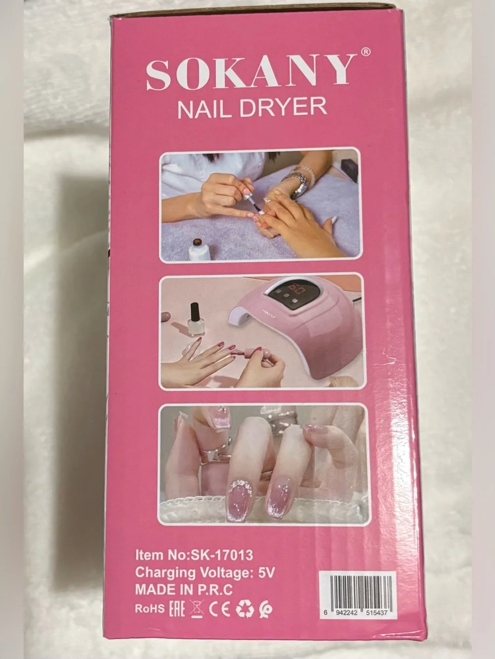 🩷NWT Pink LED Nail Dryer with Digital Timer